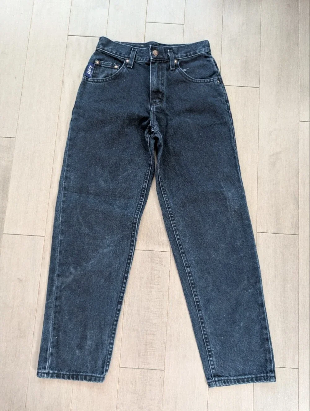 Vintage Lee Straight Leg Jeans Dark Blue Wash Size 12